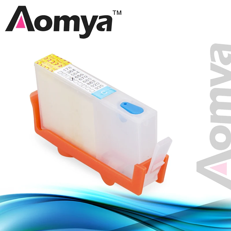 Многоразовый чернильный картридж Aomya совместимый с принтером HP 655 Deskjet 3525 4615 4625 5525