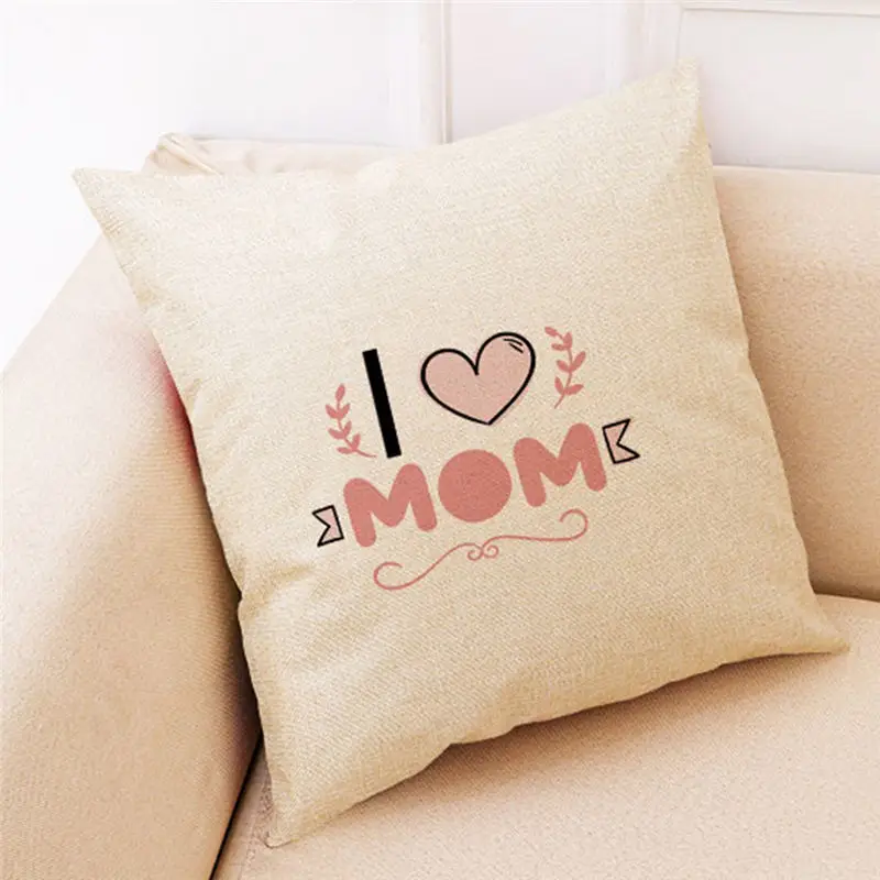 Mother's day Super love Word festival pillow Decorative home sofa cushion cover mom gift factory dropshipping custom case | Дом и сад