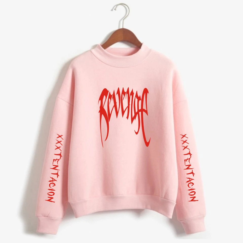 Xxxtentacion Sweatshirts Pullovers Women Print Casual Hoodies TurtLeneck Harajuku Fashion Hip Hop Fans Clothes |