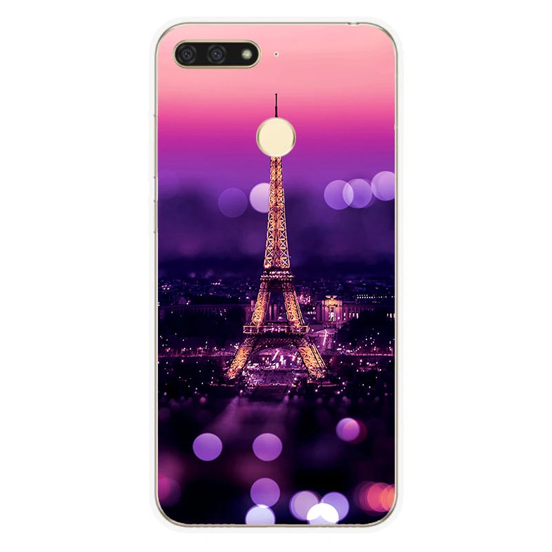 Silicone Cover For Huawei Honor 7A Pro Case 5.7&quot Printing Cool Cat Dog Cases 7 A Honor7A pro 7Apro Fundas Coque |