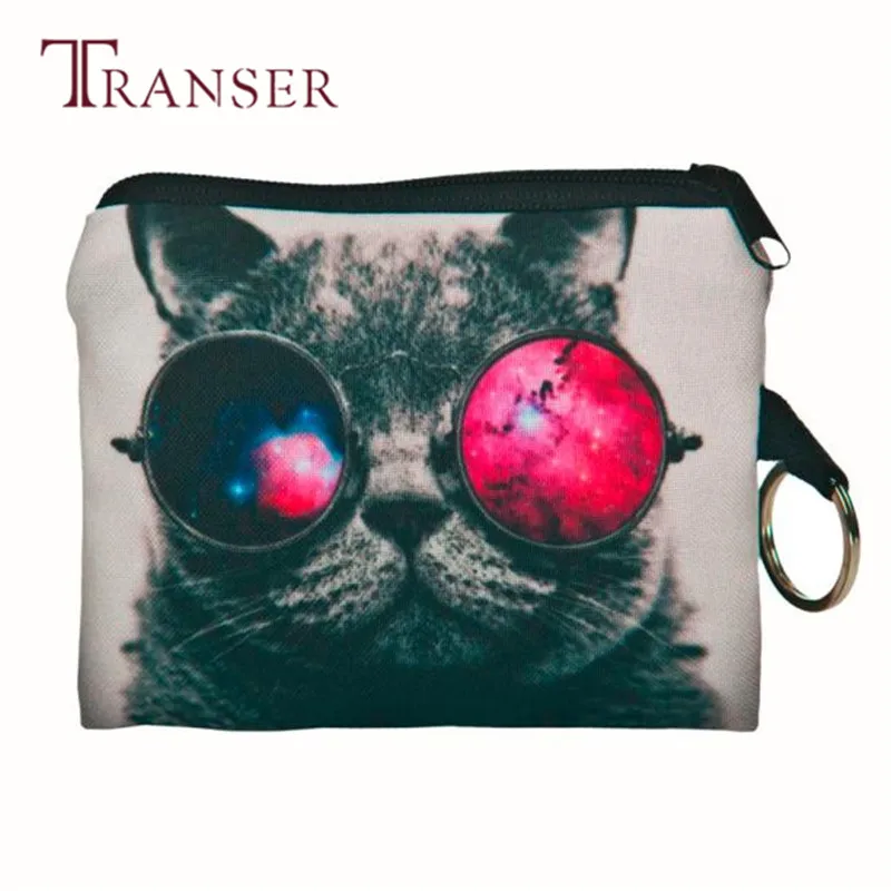 Кошелек TRANSER для девочек новый модный кошелек на молнии с принтом отделением карт