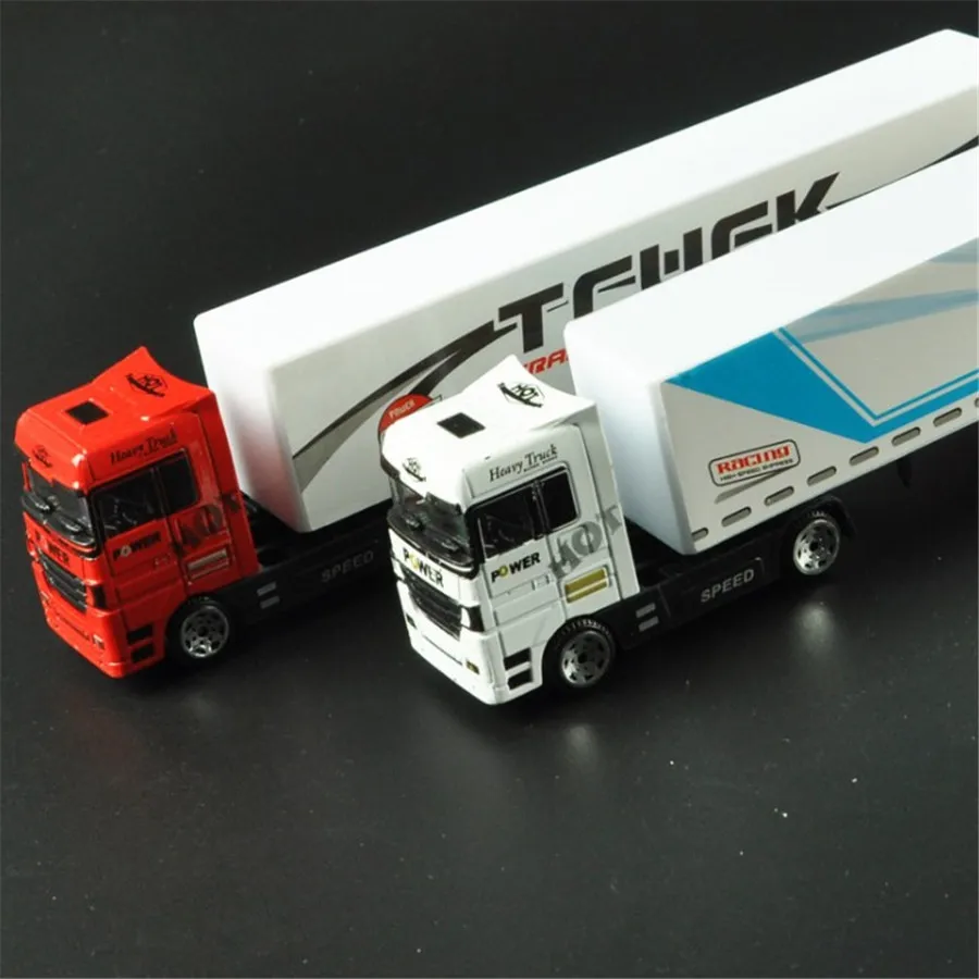 4pcs/lot 1/87 Scale Children's Alloy Car Model Transporter Container Truck Boy Toy Gift For Ho Train Layout | Игрушки и хобби