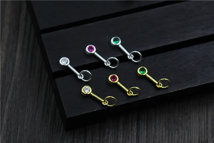 Серебро S925 Стерлинговое DIY браслет аксессуары инкрустация кристаллом алмаза