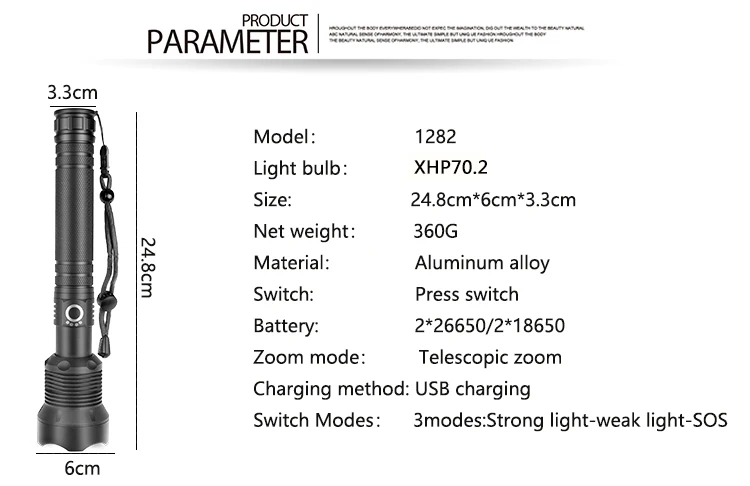 Litwod Z20 1282& 1287 CREE XHP70.2& XHP50 мощный вспышка светильник фонарь светильник использовать 18650& 26650 батарея фонарь кемпинг приключения