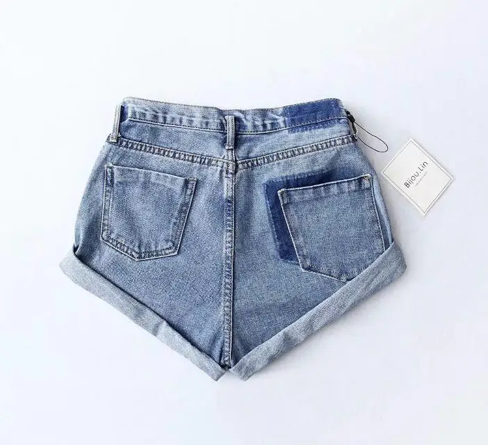 2019 Summer Women Denim Shorts Streetwear High Waist Jeans White Short Trousers | Женская одежда