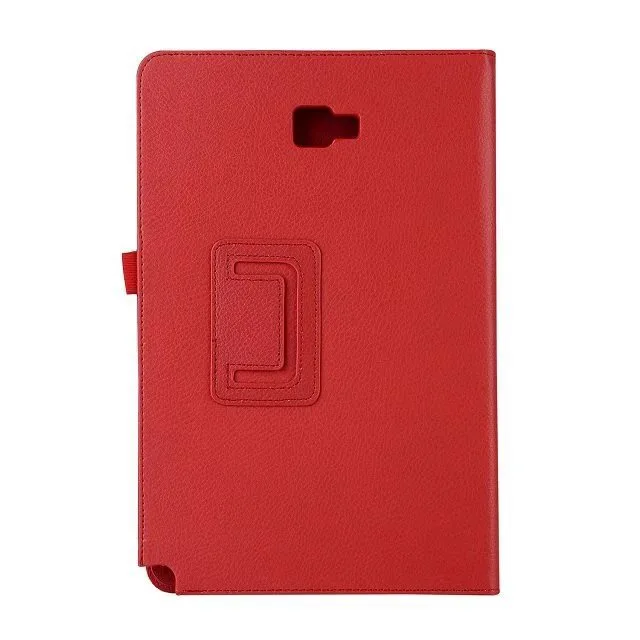 Красный Для samsung Galaxy Tab A6 10,1 P580 P585 S-ручка версия из искусственной кожи Smart Case retina подставка Магнитная сна проснуться Tablet Cover - Цвет: Красный
