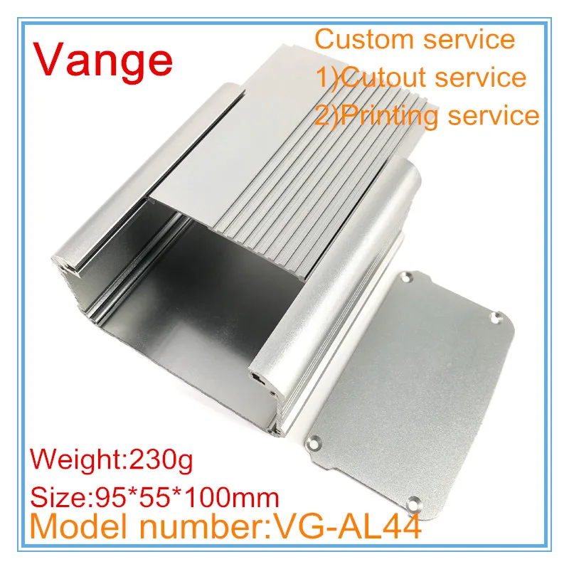 1pcs/lot sand blasting industry extrusion aluminum distribution box 6063-T5 diy housing 95*55*100mm for mixer equipment | Обустройство
