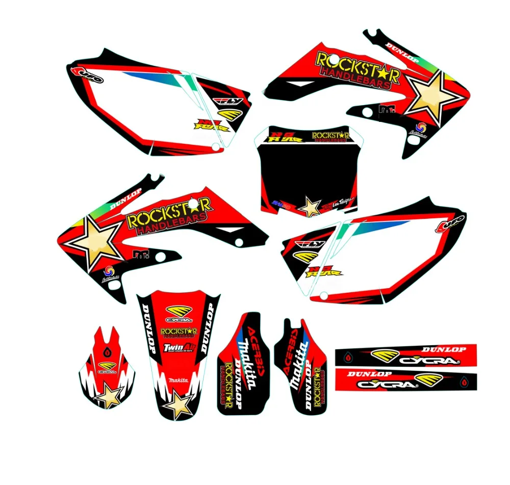 Графика и ПРЕДПОСЫЛОК ЗНАКИ наклейки Наборы для Honda CRF250 CRF250R 2004 2005 CRF 250 250R R 2006 2007 2008