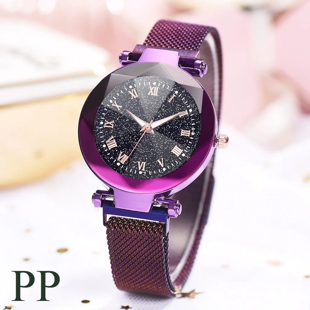 Relogio feminino, модные женские часы, Роскошные, reloj mujer, выпуклые, стеклянные, кварцевые, с сетчатым ремешком, с магнитной пряжкой, женские часы