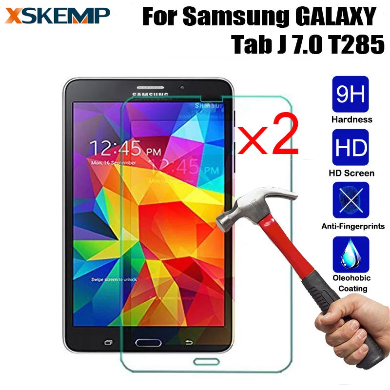 Закаленное защитное стекло XSKEMP 2 шт./лот 9H 0 3 мм для Samsung GALAXY Tab J 7 T285|glass for samsung|tempered
