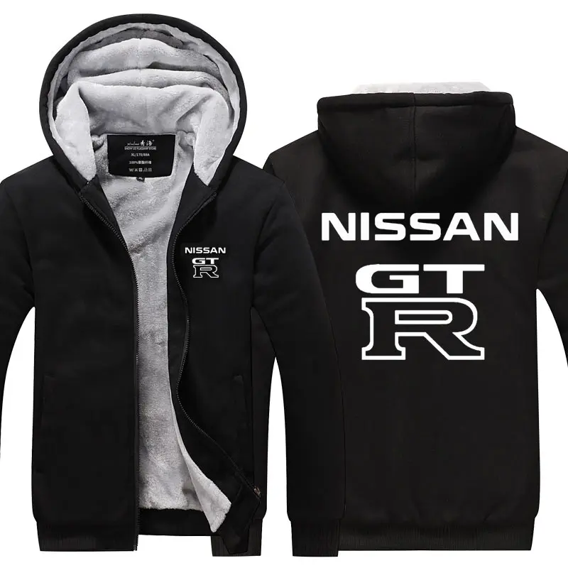 Новинка модные повседневные толстовки с капюшоном для Nissan GTR пальто на молнии