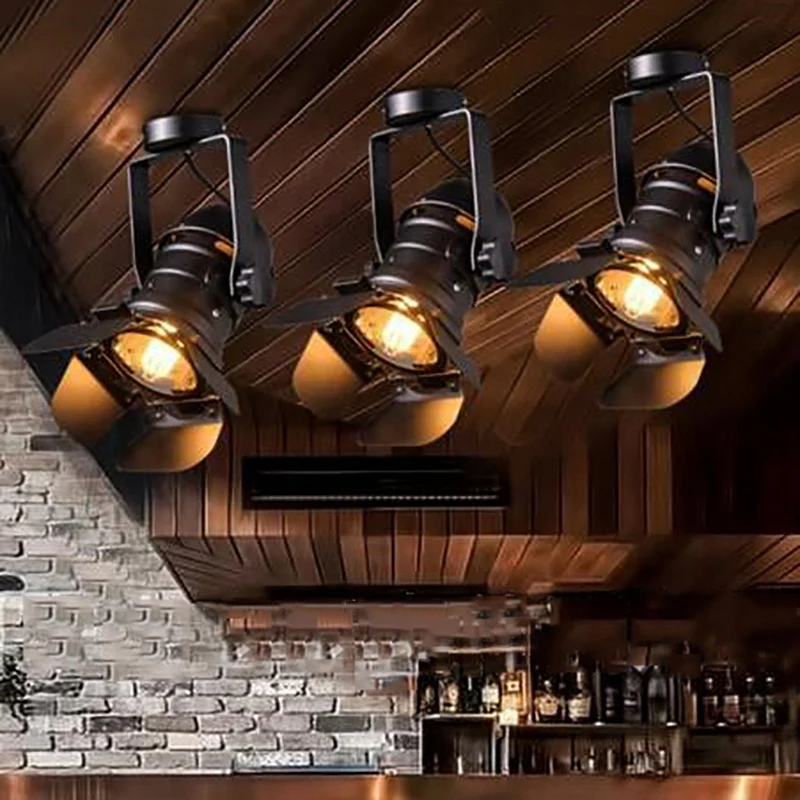 Американский Старинные СВЕТОДИОДНЫЕ Фары Трек Лампы Для Салонов Магазин Одежды