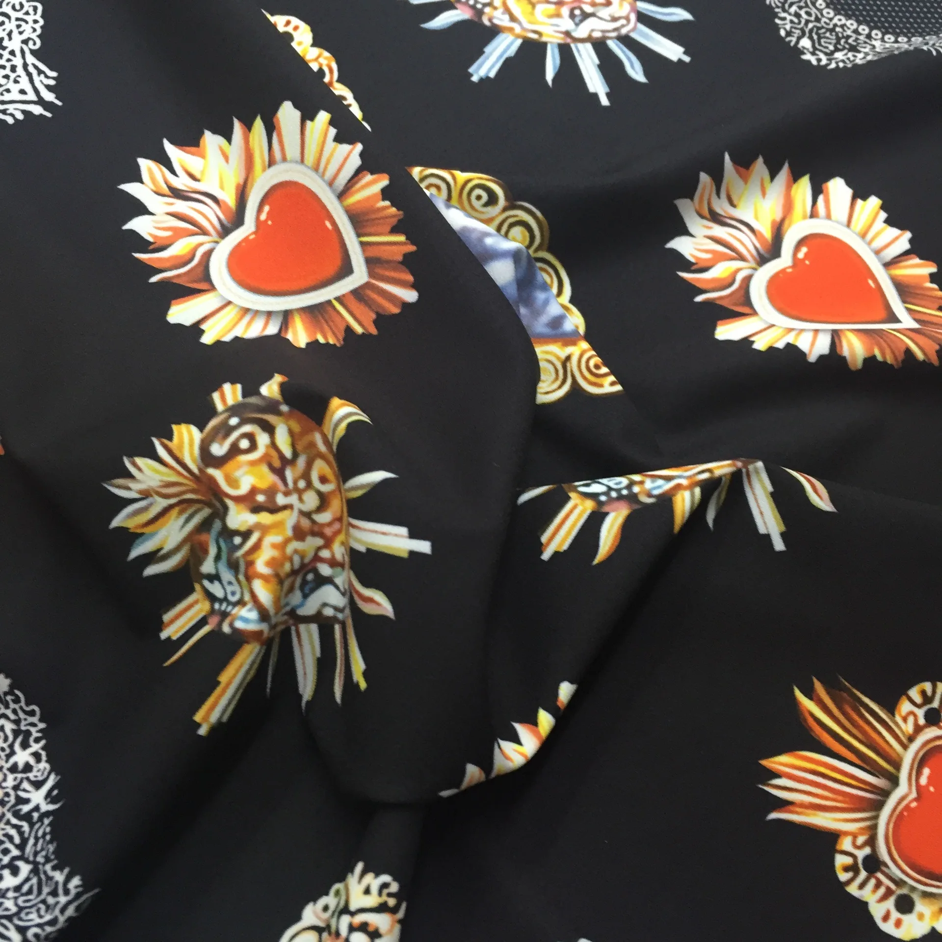 Новинка 148 см широкая цифровая печать ткань весна и лето большая карта шоу модель