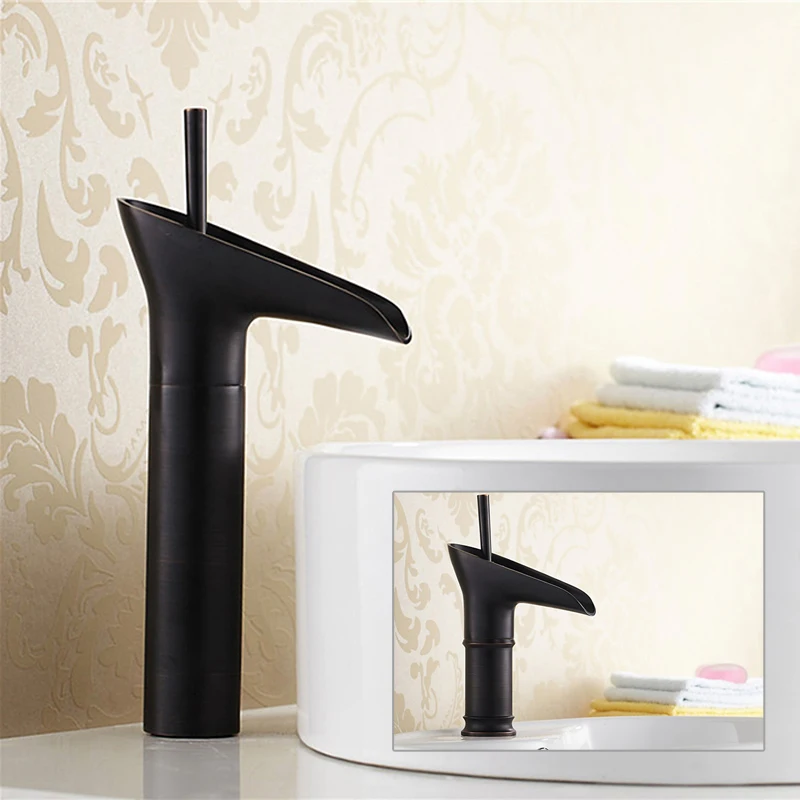 

New Deck Mounted Brass Black faucet Bathroom Basin Sink Mixer Tap ORB Faucet bath Mixer Bath Faucet