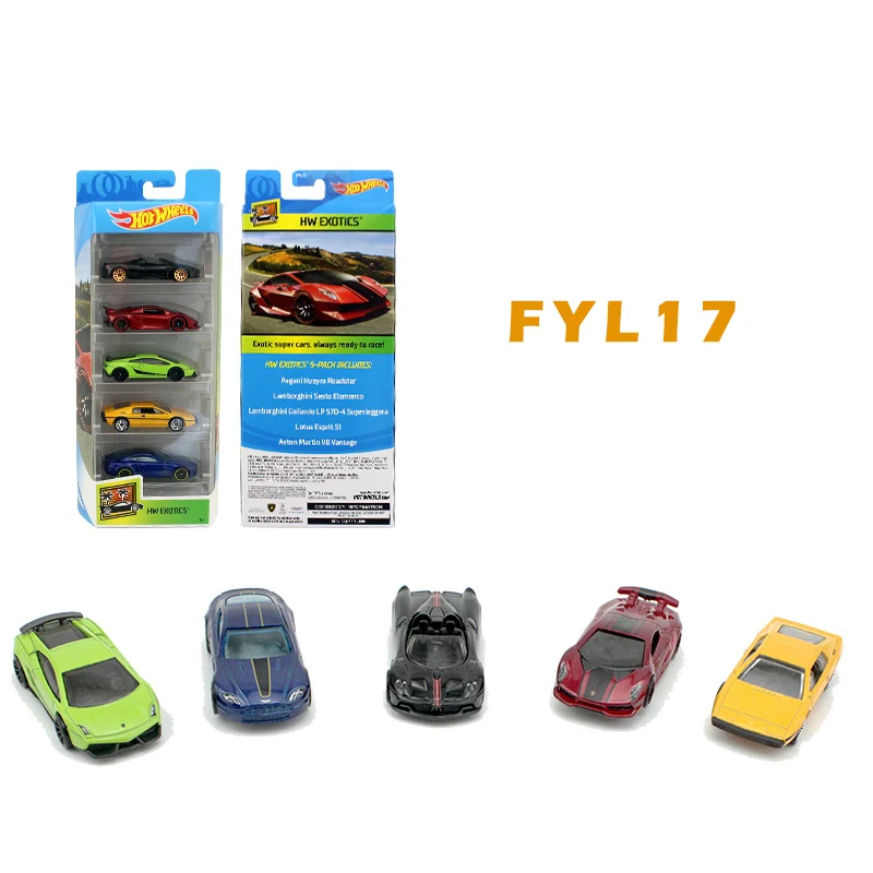 FYL17 5 шт./лот Hotwheels 1: 64 спортивный автомобиль набор металлический материал тело гоночный автомобиль коллекция сплав автомобиль подарок для ребенка горячие колеса 1806 - Цвет: FYL17
