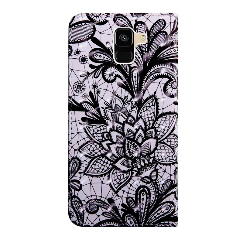 Чехол для Samsung Galaxy A6 A7 A8 A9 2018 кожаный чехол-кошелек с откидной крышкой телефона