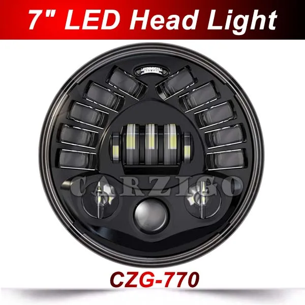 Czg-770 Новые 7 дюймов круглые светодиодные фары черный цвет пятно луча с