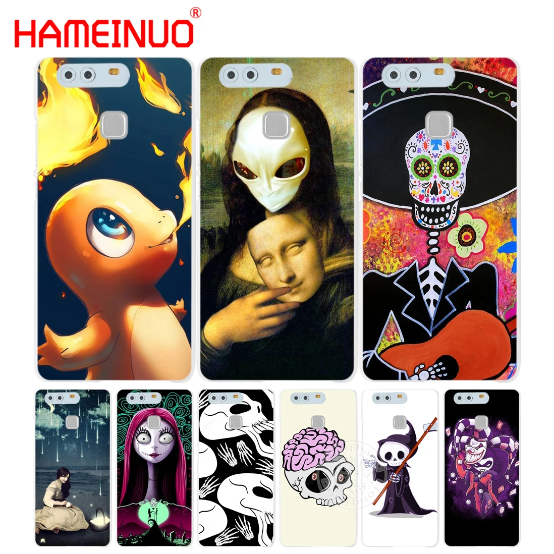 HAMEINUO Хэллоуин череп мультфильм чехол для телефона huawei Ascend P7 P8 P9 P10 lite plus G8 G7 honor 5C
