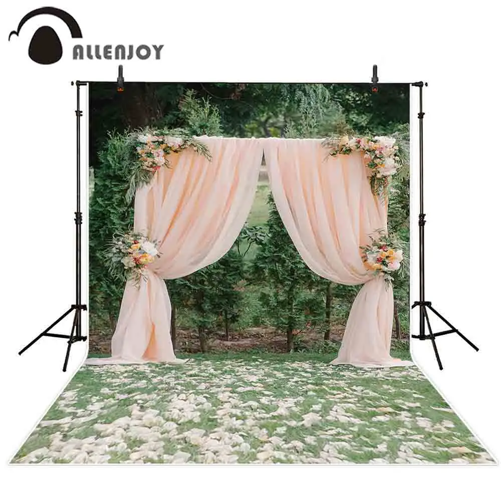 Студийный фон для фотосъемки Allenjoy с изображением деревенских розовых цветов и