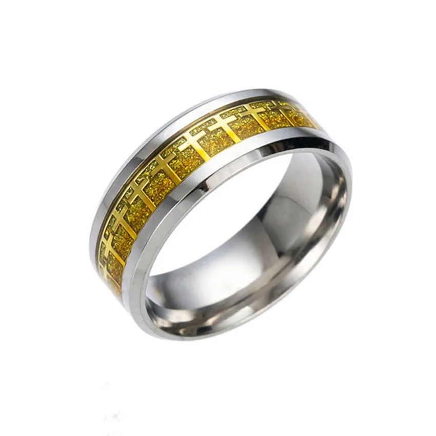 cross ring Titanium Steel Christian Catholic religious men rings Stainless Rings Engagement For Men Women | Украшения и