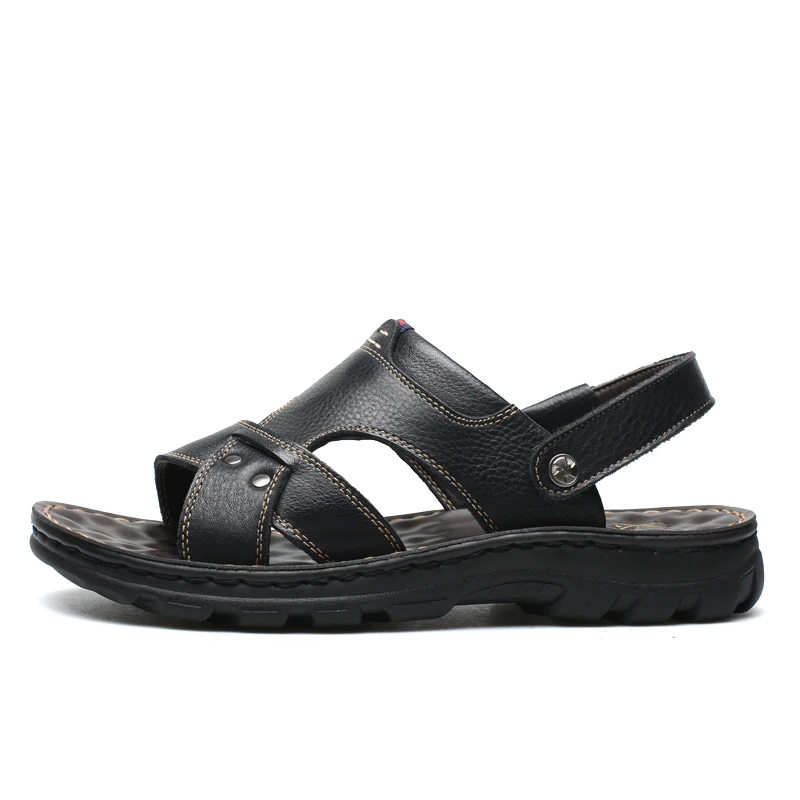 Мужские босоножки из натуральной кожи Misalwa летние сандалии с массажной функцией