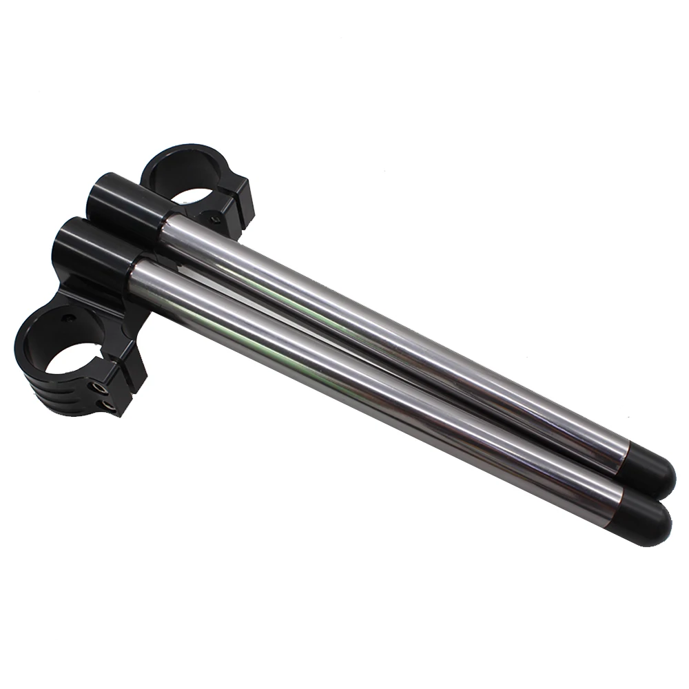 Серый 31 мм 55 Riser Rised Руль Клип Ons вилка ручки баров ons для Yamaha Honda Suzuki Kawasaki 7/8 &quot22