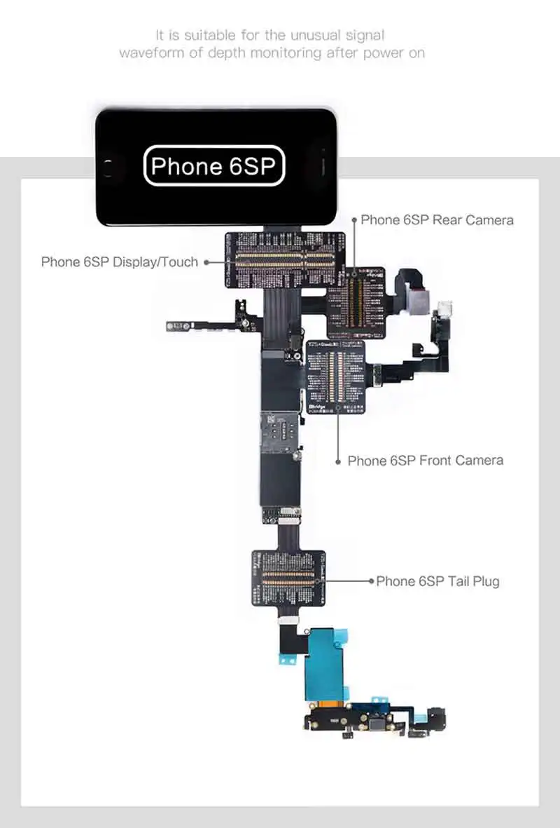 For iPhone 6SP IBridge измерительный кабель для iPhone 6, 6 P, 6 S, 6SP, 7, 7, P, 8, 8 P, X, материнская плата, контактное сопротивление, напряжение, сигнал, тест, удлинитель, ремонт - Цвет: For iPhone 6SP