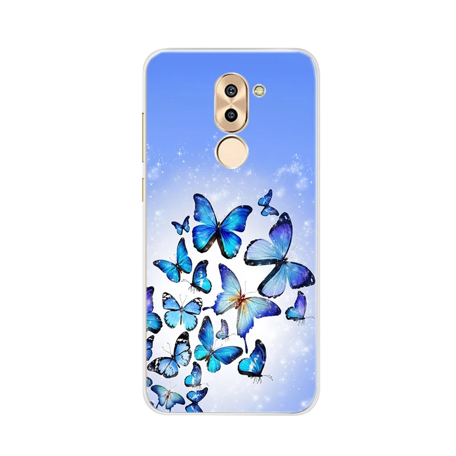 Светло-фиолетовый Модный чехол для телефона huawei GR5, задняя крышка, силиконовый мягкий чехол из ТПУ для huawei mate 9 Lite, чехол, чехол для Honor 6X Funda - Цвет: Светло-фиолетовый