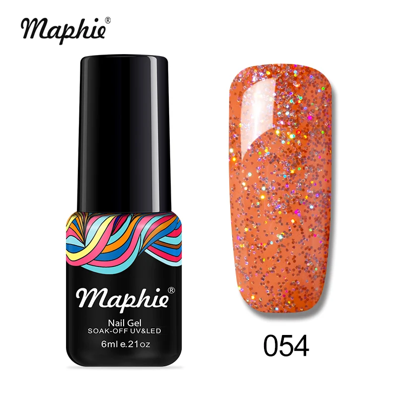 Maphie Полупостоянный светодиодный Гель-лак для ногтей 6 мл 78 цветов УФ Гель-лак для ногтей замочить Белый Цвет Гель-лак - Цвет: 054