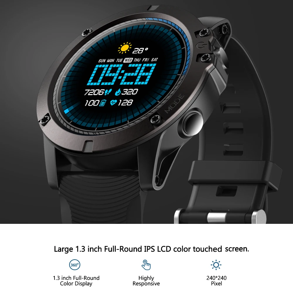Смарт-часы Zeblaze VIBE 3 PRO с цветным дисплеем ips, смарт-браслет с диагональю 1,3 дюйма BT 4,0, мониторинг сердечного ритма и сна, шагомер, секундомер