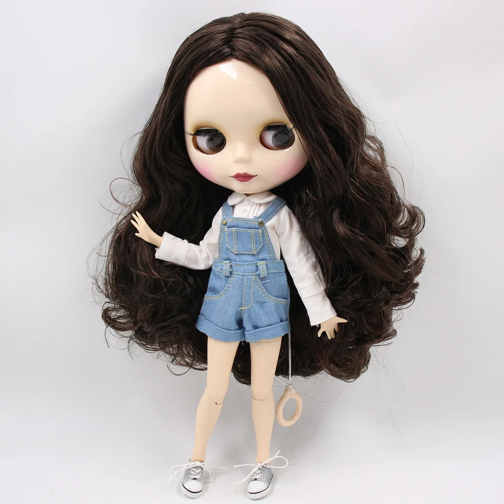ICY Nude Blyth Custom Doll No. BL950/0222 коричневый микс черные волосы 1/6 bjd, pullip, licca, jerryberry
