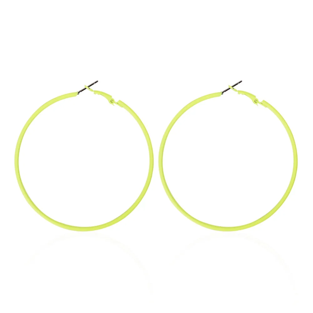 Новый 1 пара Винтаж красочные большой круг Серьги-кольца для Для женщин стимпанк