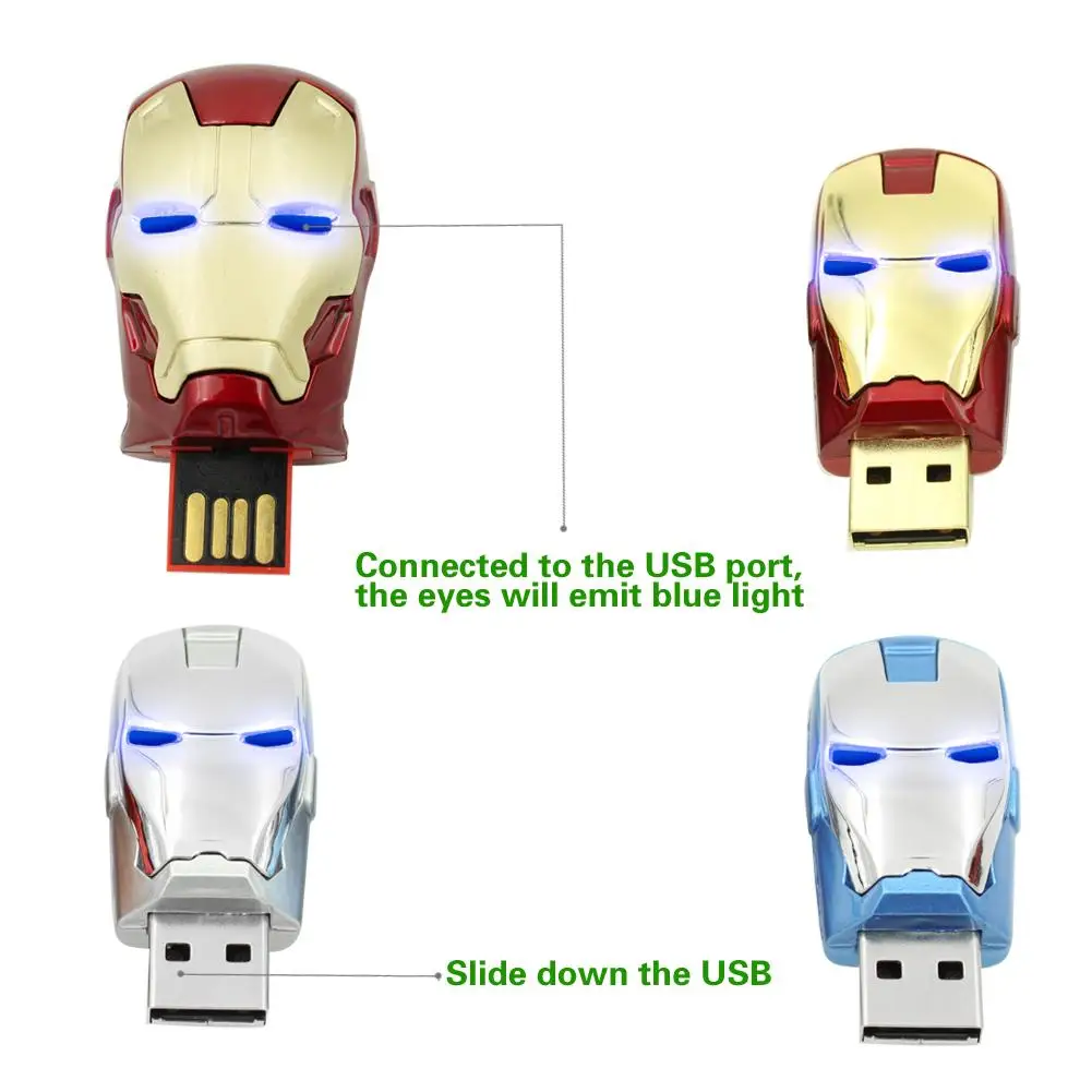 Usb флеш-накопитель 32 Гб 64 Гб Капитан Америка Железный 16 ГБ 8 ГБ человек Халк Тор U Диск флеш-накопитель USB 2,0 карта памяти