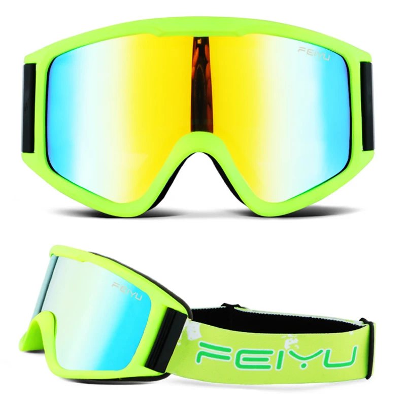 Новые цилиндрические двойные линзы лыжные очки лобовое стекло UV400 анти туман