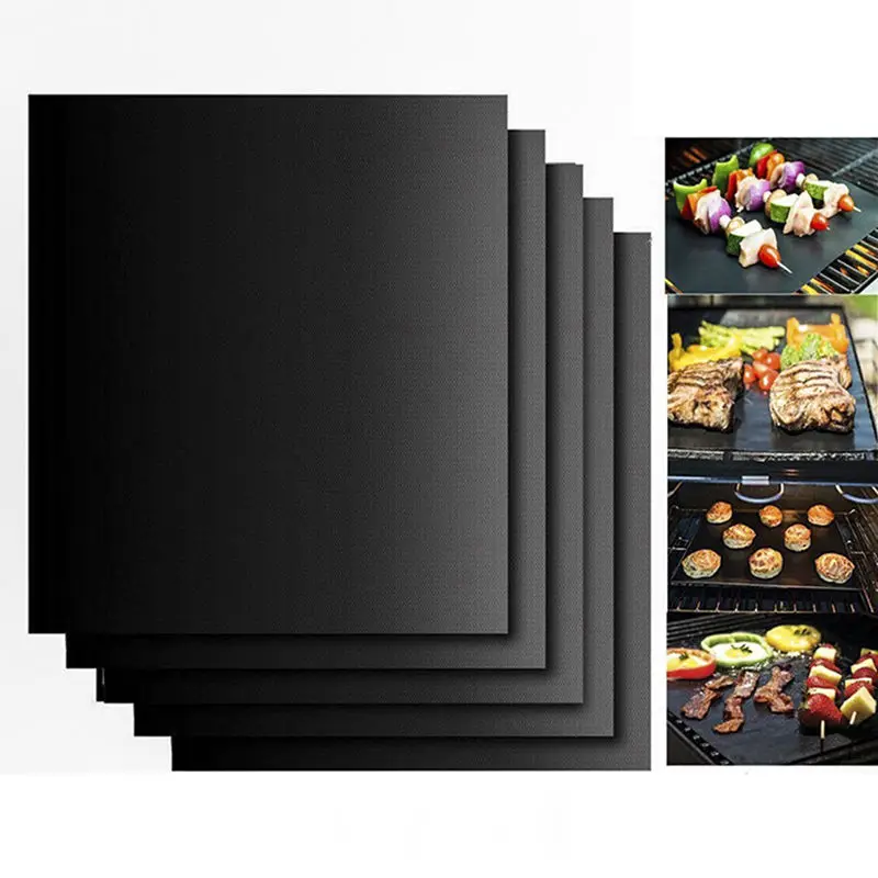 Kitchen Dining BBQ mat GRILL MAT sheets Reusable Non-stick Make Grilling Easy Durable Eco-Friendly 44*33cm | Дом и сад