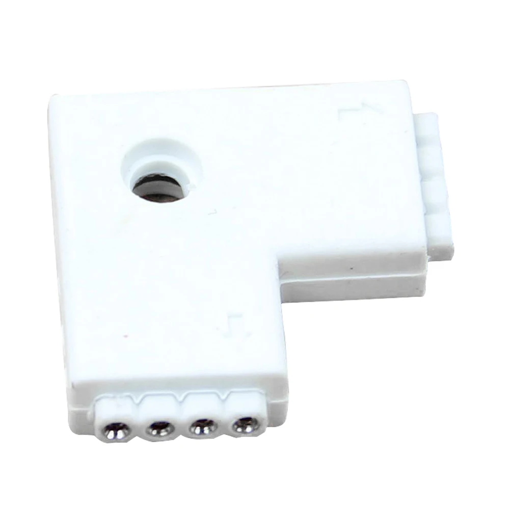 1 шт. белый RGB l образный 4 контактный 2 Way Женский разъем адаптера для 3528 5050