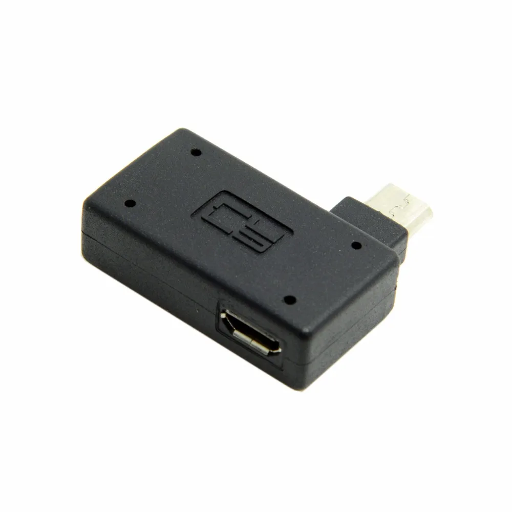 90 градусов левый угловой микро USB 2 0 OTG Хост адаптер с питания для Galaxy S3 S4 S5 Note2 Note3