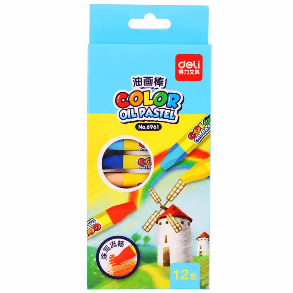 

12 Pcs/Pack Cute Colorful 12-Color Hexagonal-Head Oil Pastel for School Stationery & Office