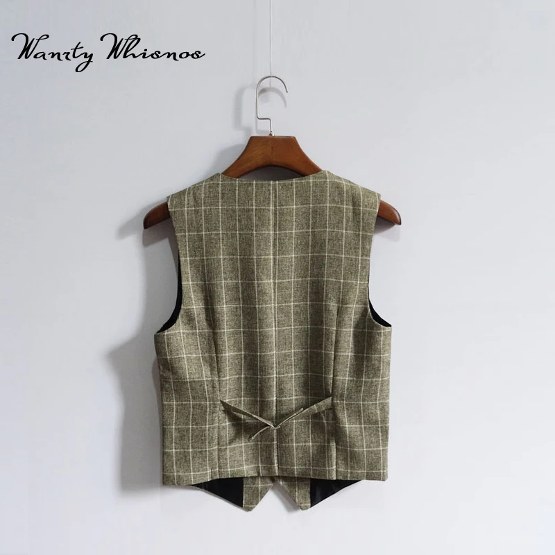 Жилет мужской классический модный брендовый Банкетный клетчатый жилет