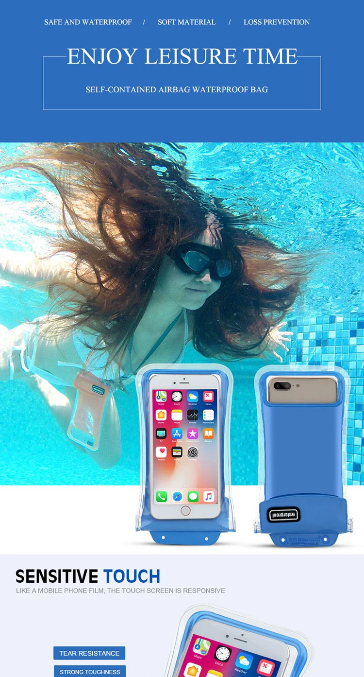 Водонепроницаемый чехол для мобильного телефона iphone 5 6s 6plus7p 8p x все модели 6 дюймов плавающий Водонепроницаемый чехол для мобильного телефона