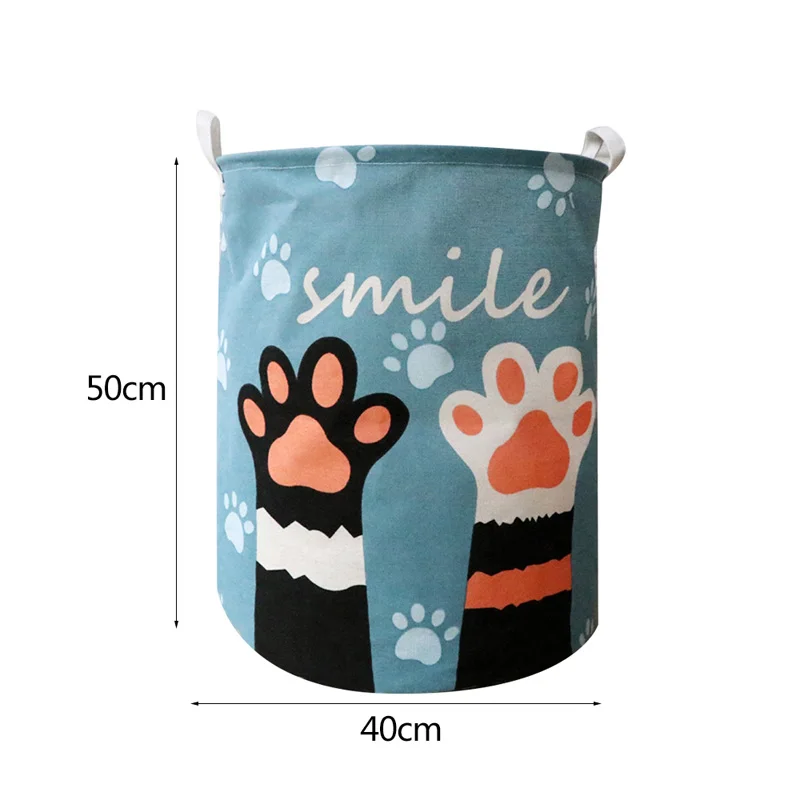 E 40X50CM 1 шт. домашний Красочный мультфильм складной холст для грязной одежды ведро для хранения игрушек Бытовая корзина Органайзер - Цвет: E 40X50CM