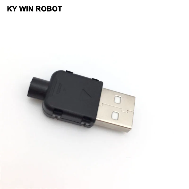 1 шт. USB мужчина с пластиковой оболочкой/три части a Тип 4P Эфирное зарядное