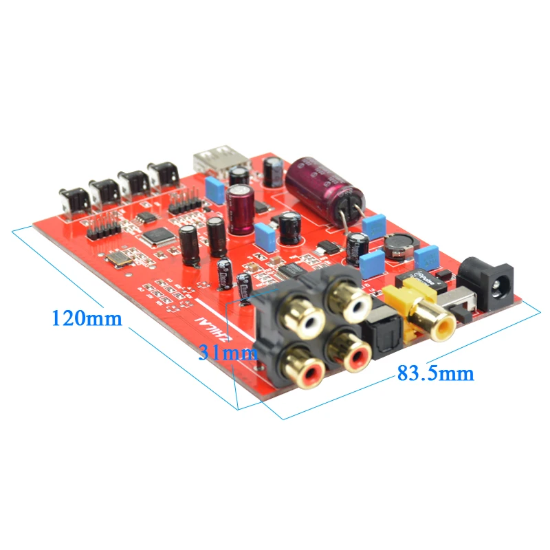 Aiyima HIFI Fever Lossless Music APE Player DAC Decoder Digital Analog Signal Output WAV FLAC Remote Control CS8406 + PCM1802 |