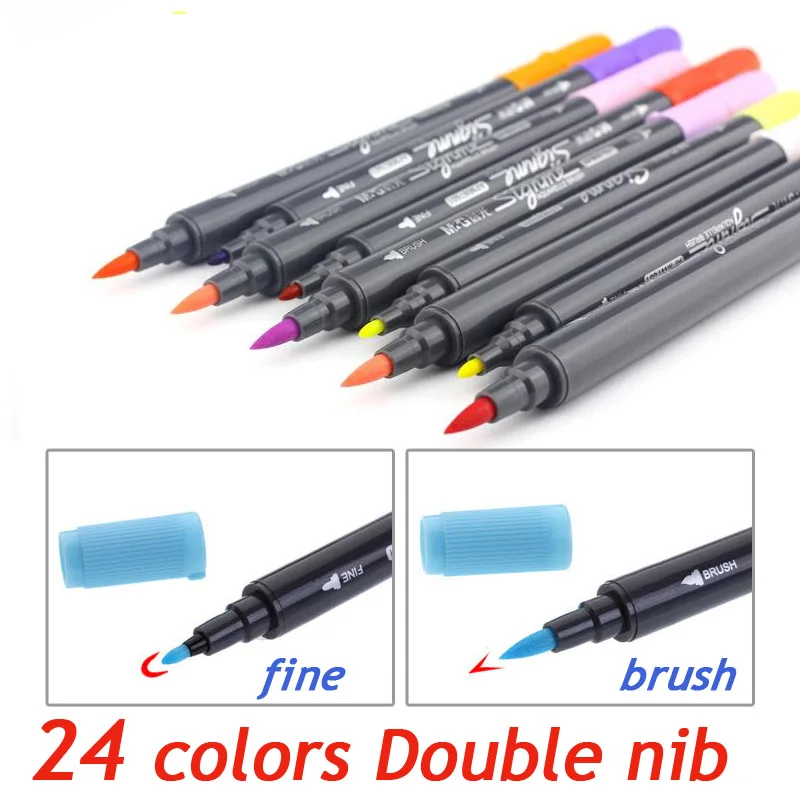 Художественный графический маркер для рисования манги акварельные чернила с