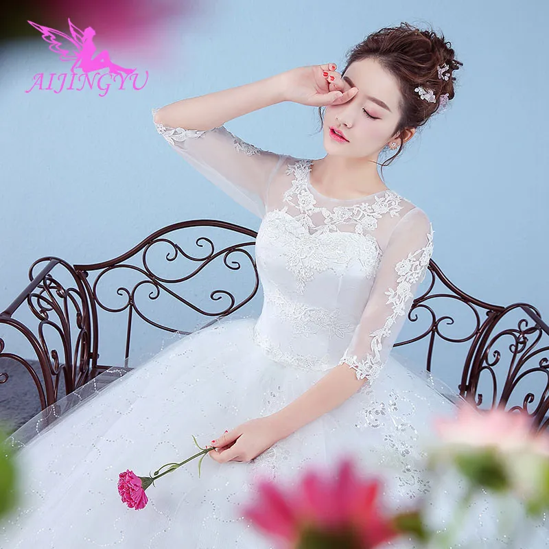 AIJINGYU платья большого размера для свадебной вечеринки weding платье WK745|Свадебные