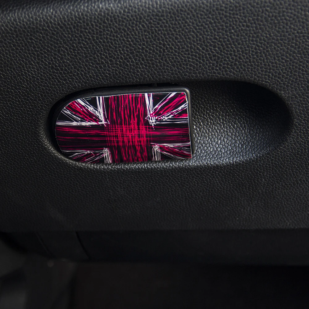 Фото Сумка для перчаток Union Jack, ручка, наклейка, коробка для хранения, застежка, ручная наклейка, наклейка, автомобильный Стайлинг для BMW Mini Cooper JCW ... №4