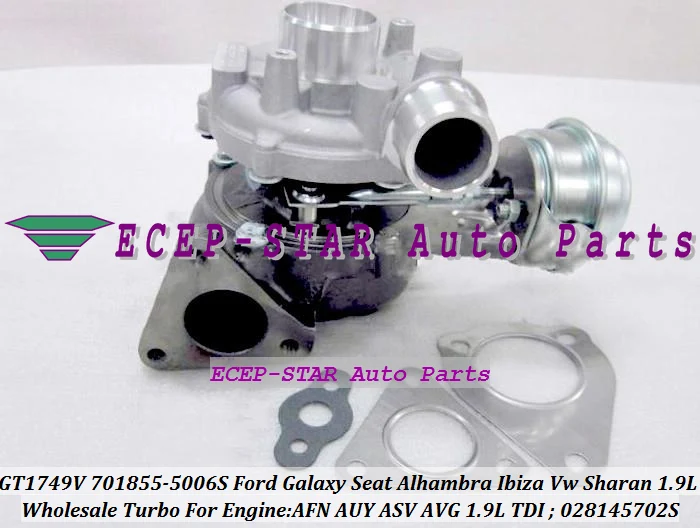 GT1749V 701855 5006S 028145702S 0006 Turbo для Ford Galaxy Seat Alhambra Ibiza VW Sharan AFN AUY ASV AVG л|turbocharger caterpillar|turbocharger