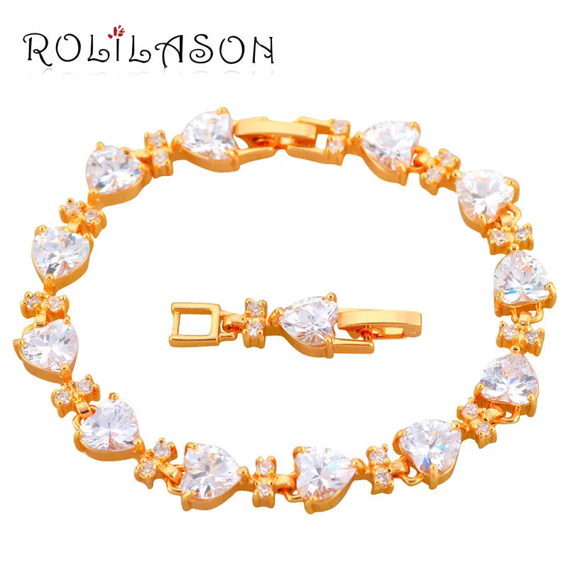 Браслет ROLILASON женский в стиле ретро романтический золотистый классический