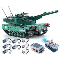 1498 piece bricks rc motorized military tank car model building blocks boy birthday gifts kids remote control toys