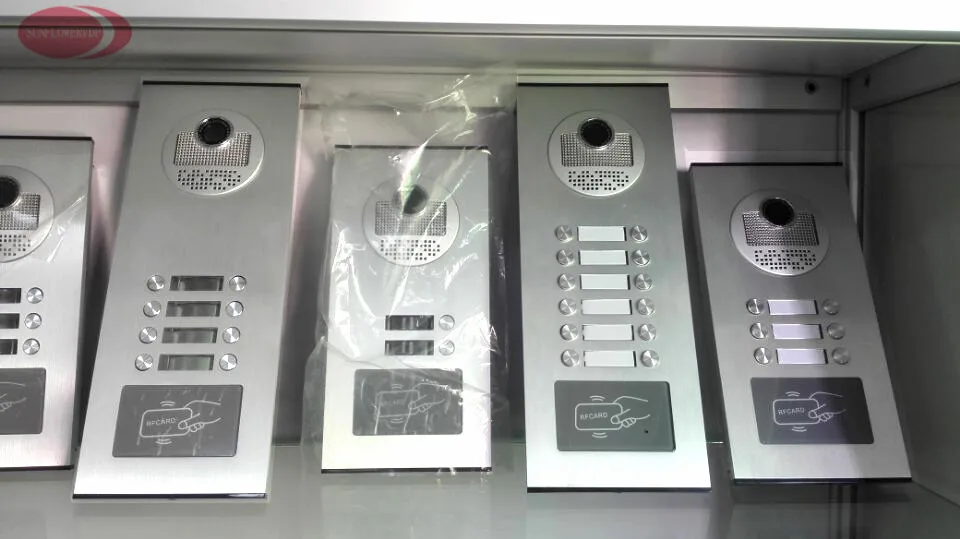 " Экран видео-домофон в квартиру телефон двери Системы 8 мониторов RFID доступа Дверные Камера для 8 Семья дом+ электромагнитный замок